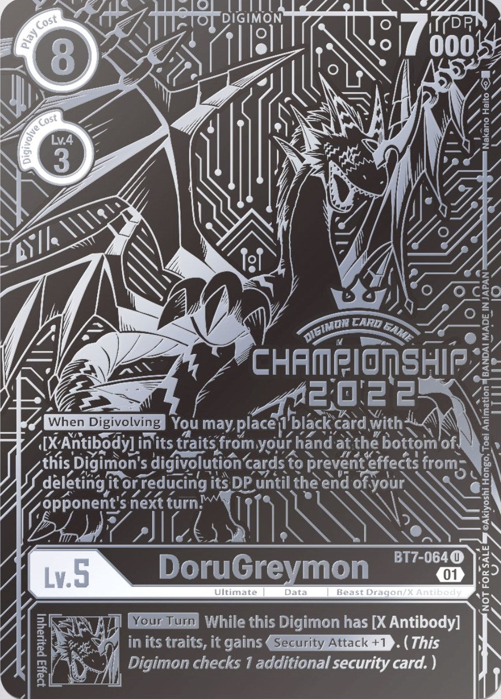 DoruGreymon [BT7-064] (2022 Championship Finals 2nd Place) [Next Adventure Promos] | Black Swamp Games