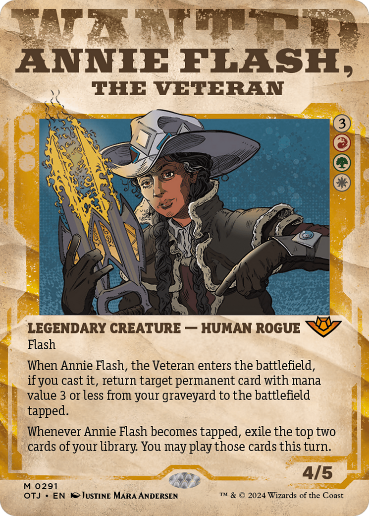 Annie Flash, the Veteran (Showcase) [Outlaws of Thunder Junction] | Black Swamp Games