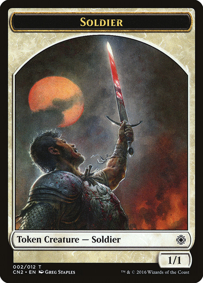 Soldier Token (002/012) [Conspiracy: Take the Crown Tokens] | Black Swamp Games