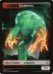 Elemental (008) // Elemental (010) Double-Sided Token [Zendikar Rising Commander Tokens] | Black Swamp Games