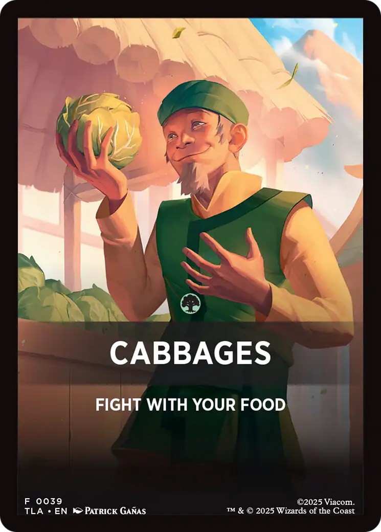 Cabbages Theme Card [Avatar: The Last Airbender Tokens] | Black Swamp Games