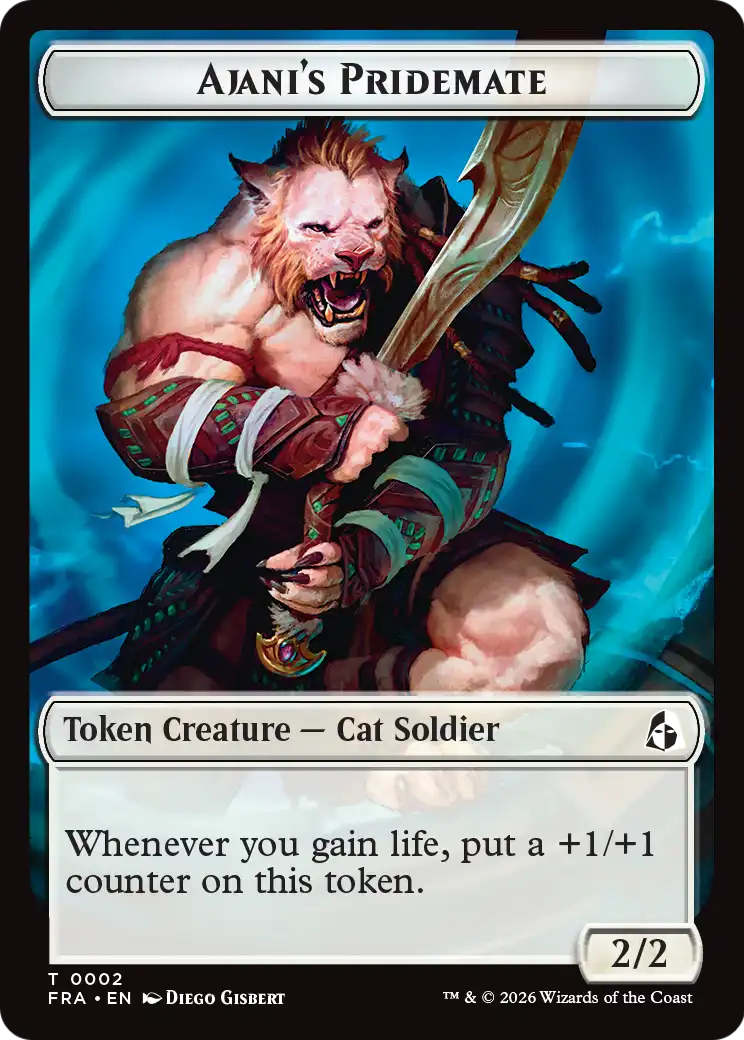 Ajani's Pridemate // Ajani Resolute Double-Sided Token [Reality Fracture Tokens] | Black Swamp Games