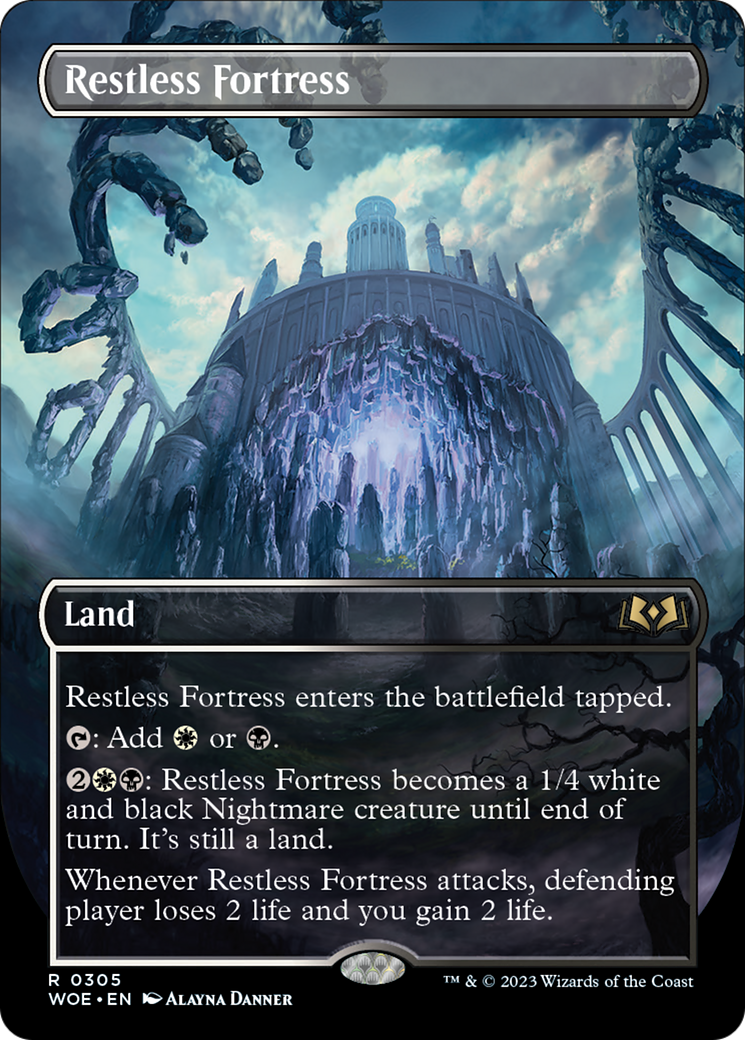 Restless Fortress (Borderless Alternate Art) [Wilds of Eldraine] | Black Swamp Games