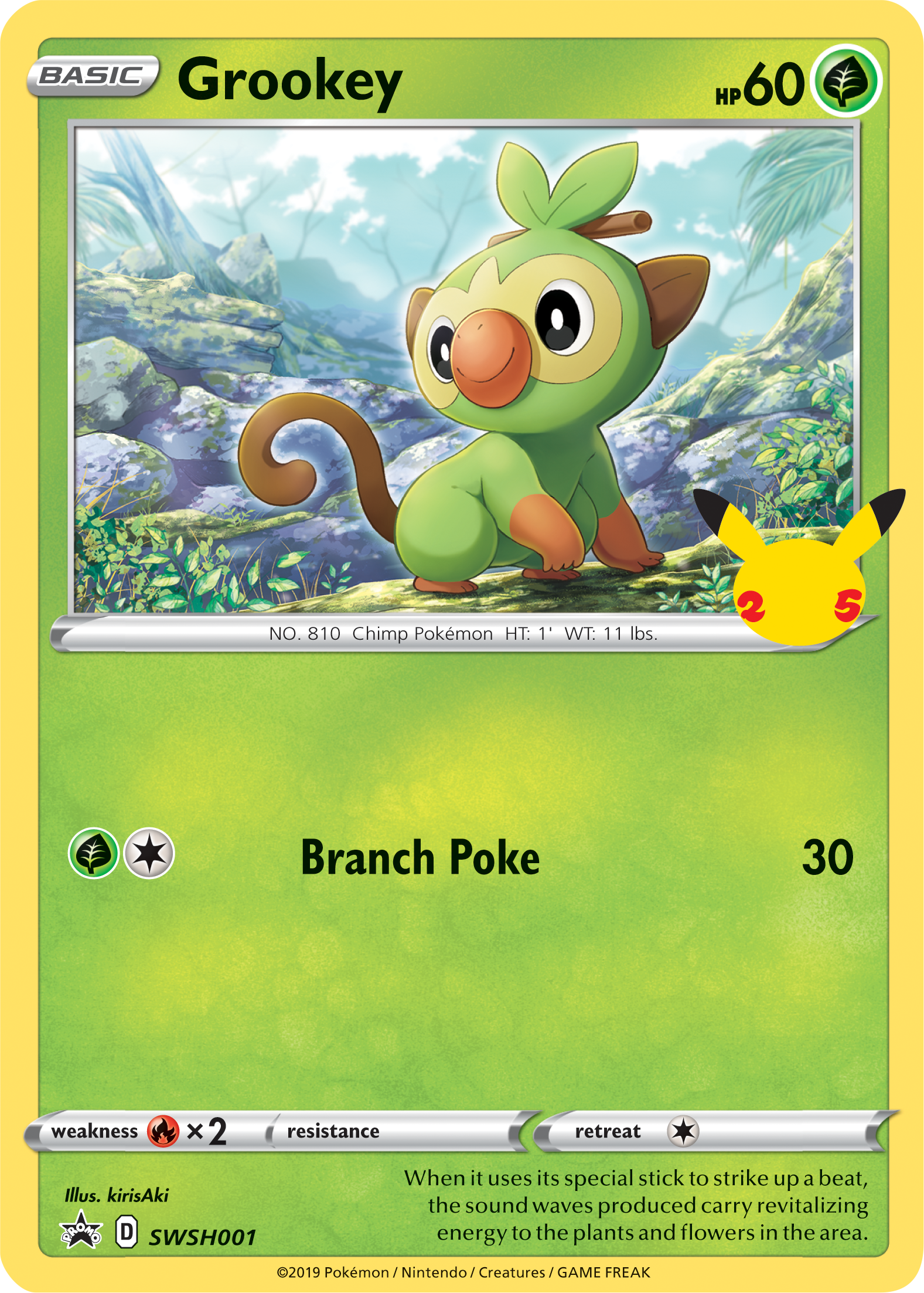 Grookey (SWSH001) (Jumbo Card) [First Partner Pack] | Black Swamp Games