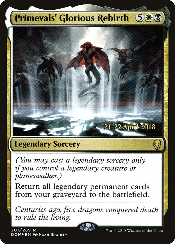 Primevals' Glorious Rebirth [Dominaria Prerelease Promos] | Black Swamp Games