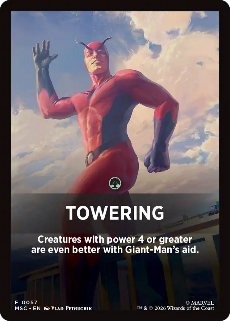 Towering Theme Card [Marvel Super Heroes Commander] | Black Swamp Games
