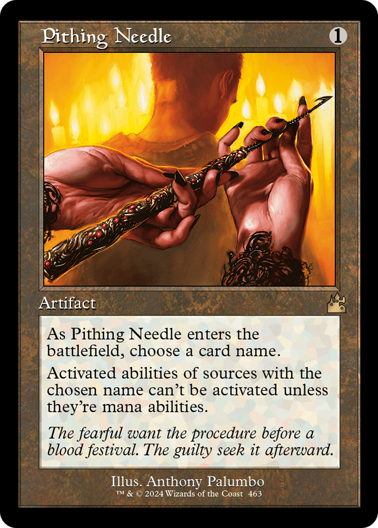Pithing Needle (Retro Frame) [Ravnica Remastered] | Black Swamp Games