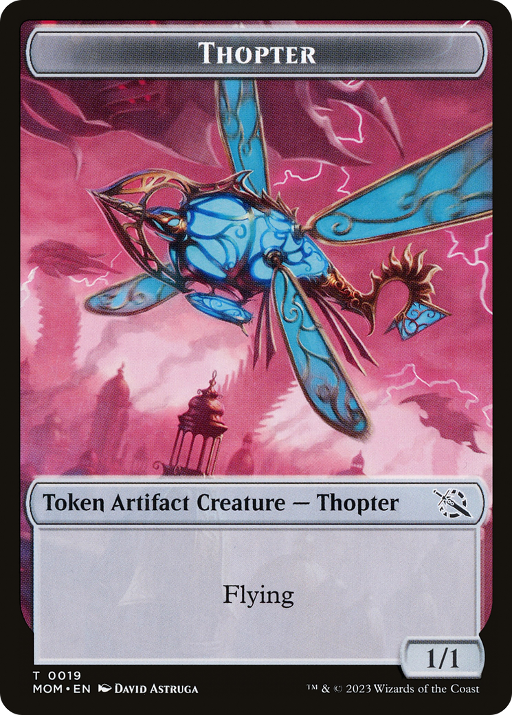 Thopter // Knight (10) Double-Sided Token [March of the Machine Tokens] | Black Swamp Games