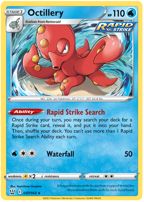 Octillery (037/163) (Theme Deck Exclusive) [Sword & Shield: Battle Styles] | Black Swamp Games