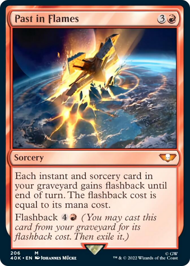 Past in Flames (Surge Foil) [Warhammer 40,000] | Black Swamp Games