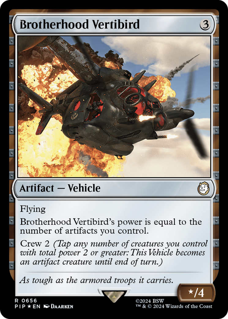 Brotherhood Vertibird (Surge Foil) [Fallout] | Black Swamp Games