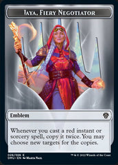 Soldier // Jaya, Fiery Negotiator Emblem Double-Sided Token [Dominaria United Tokens] | Black Swamp Games