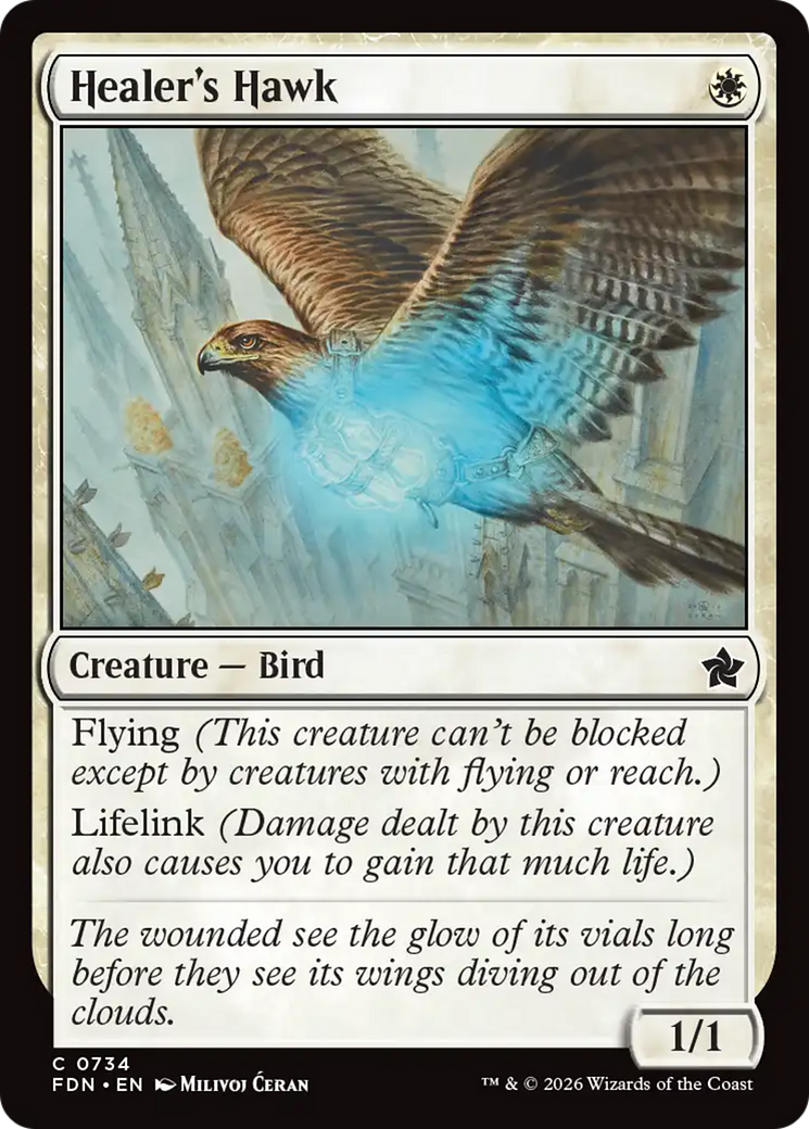 Healer's Hawk (0734) [Foundations] | Black Swamp Games