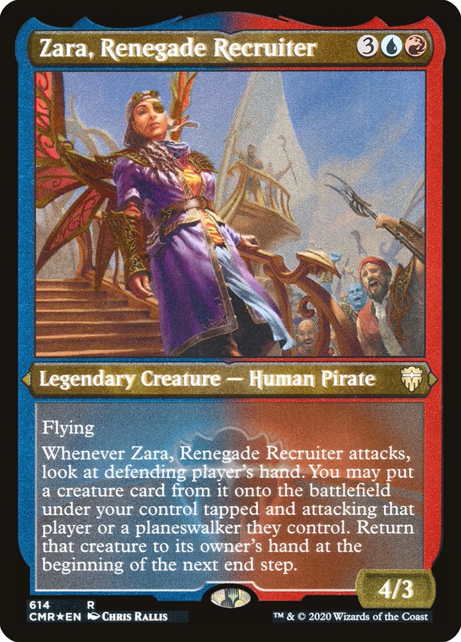 Zara, Renegade Recruiter (Etched) [Commander Legends] | Black Swamp Games