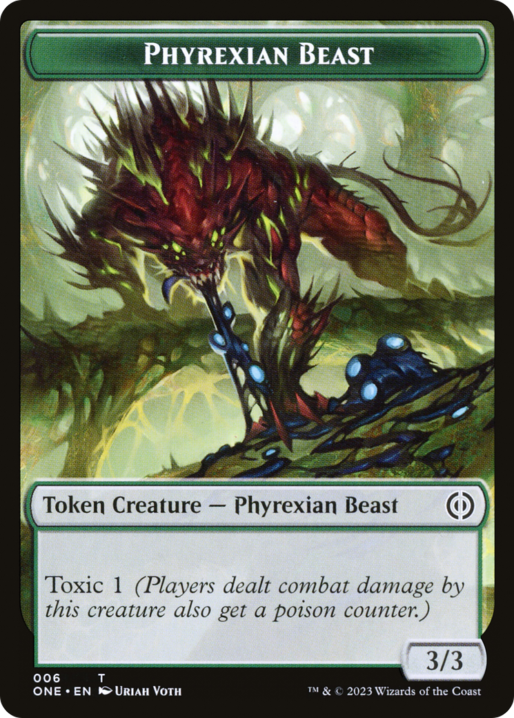 Phyrexian Beast Token [Phyrexia: All Will Be One Tokens] | Black Swamp Games