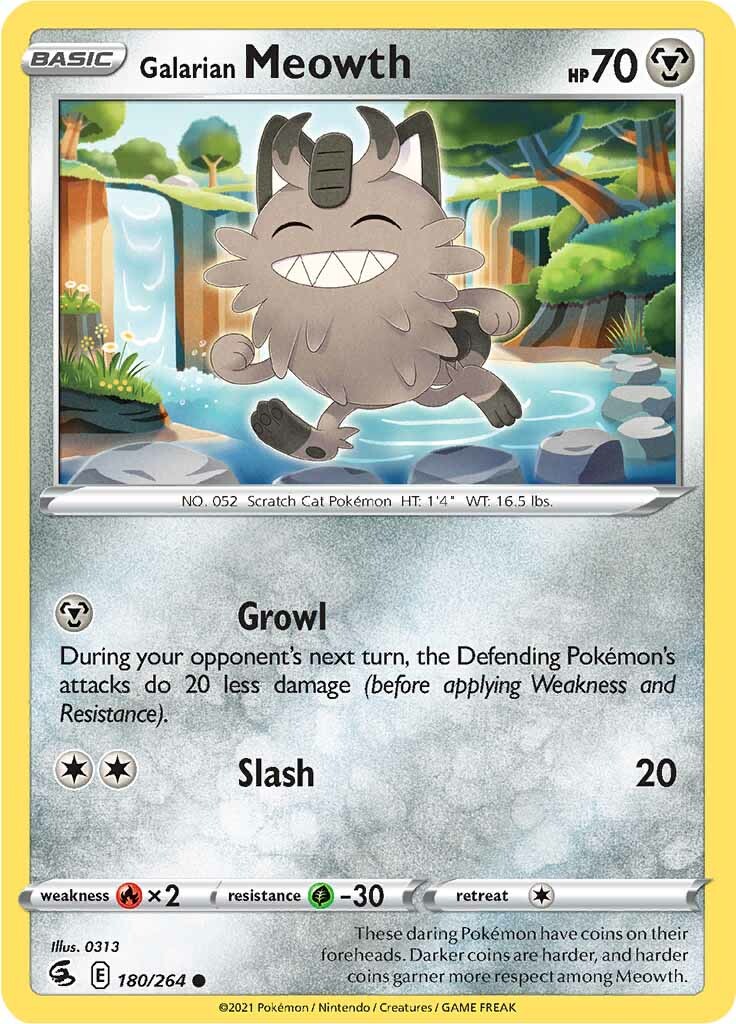 Galarian Meowth (180/264) [Sword & Shield: Fusion Strike] | Black Swamp Games