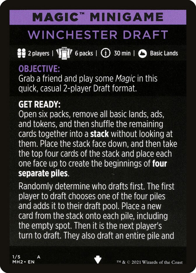Winchester Draft (Magic Minigame) [Modern Horizons 2 Minigame] | Black Swamp Games