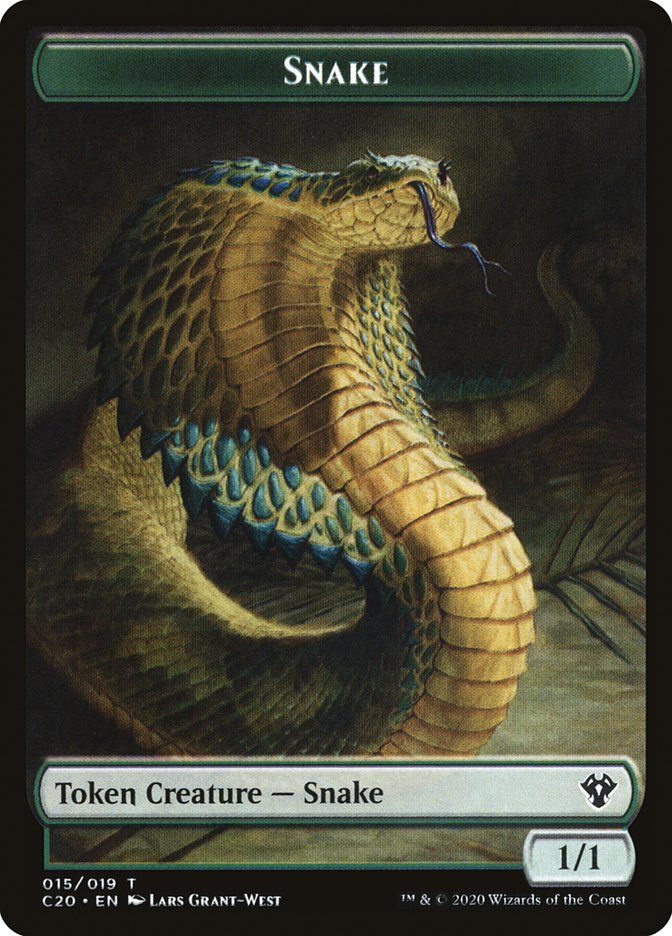 Beast (010) // Snake Double-Sided Token [Commander 2020 Tokens] | Black Swamp Games