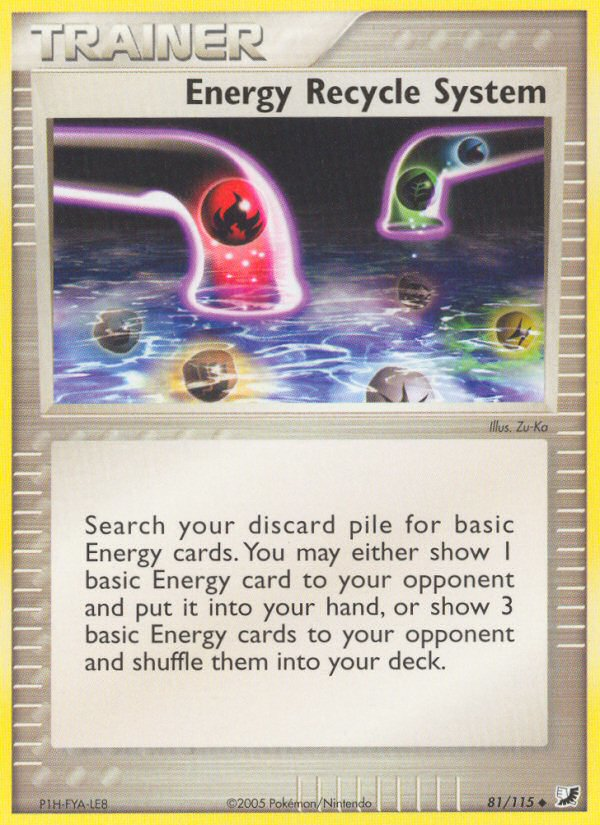 Energy Recycle System (81/115) [EX: Unseen Forces] | Black Swamp Games