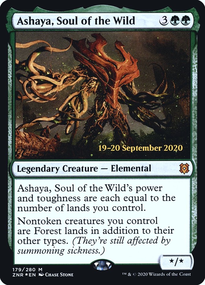 Ashaya, Soul of the Wild [Zendikar Rising Prerelease Promos] | Black Swamp Games