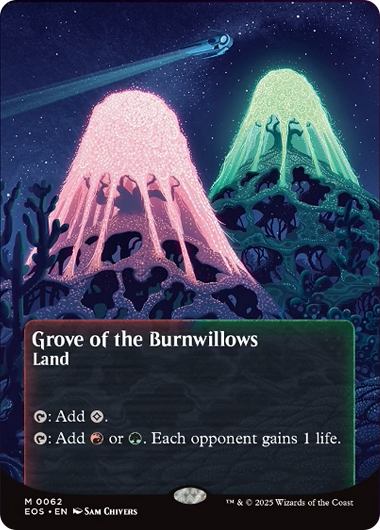 Grove of the Burnwillows (0062) (Borderless) [Edge of Eternities: Stellar Sights] | Black Swamp Games