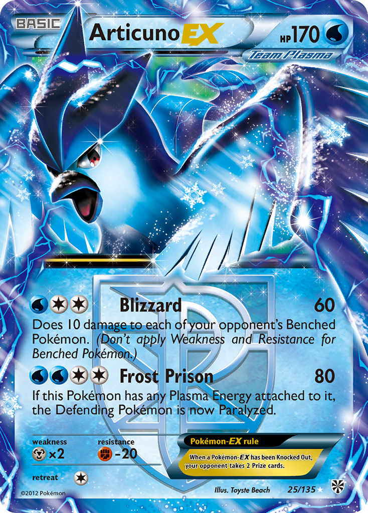 Articuno EX (25/135) [Black & White: Plasma Storm] | Black Swamp Games