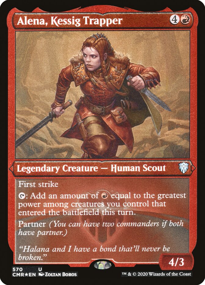 Alena, Kessig Trapper (Foil Etched) [Commander Legends] | Black Swamp Games