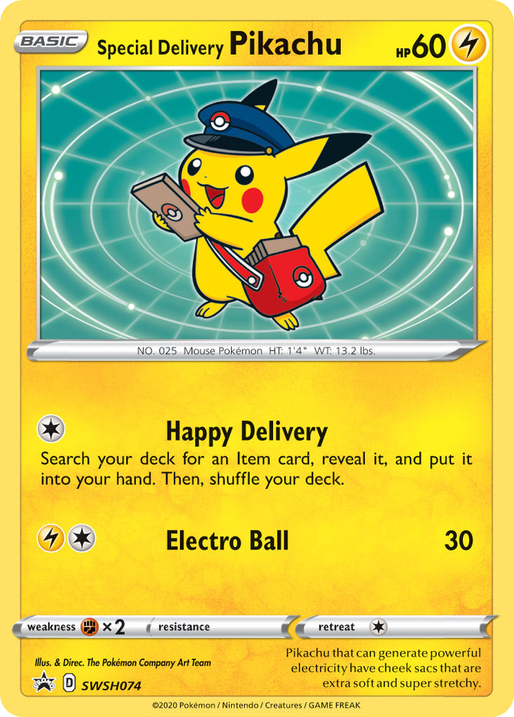 Special Delivery Pikachu (SWSH074) [Sword & Shield: Black Star Promos] | Black Swamp Games