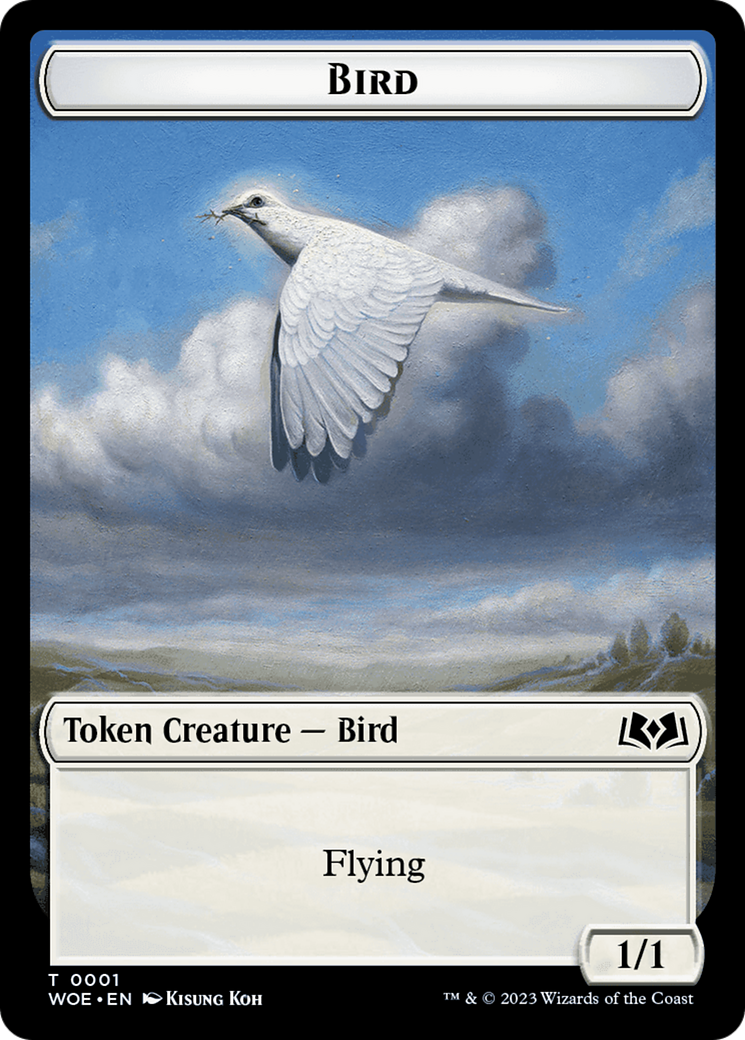 Bird // Food (0013) Double-Sided Token [Wilds of Eldraine Tokens] | Black Swamp Games