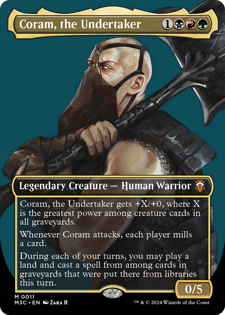 Coram, the Undertaker (Borderless) [Modern Horizons 3 Commander] | Black Swamp Games