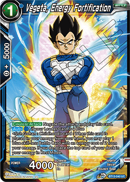 Vegeta, Energy Fortification (Uncommon) (BT13-040) [Supreme Rivalry] | Black Swamp Games