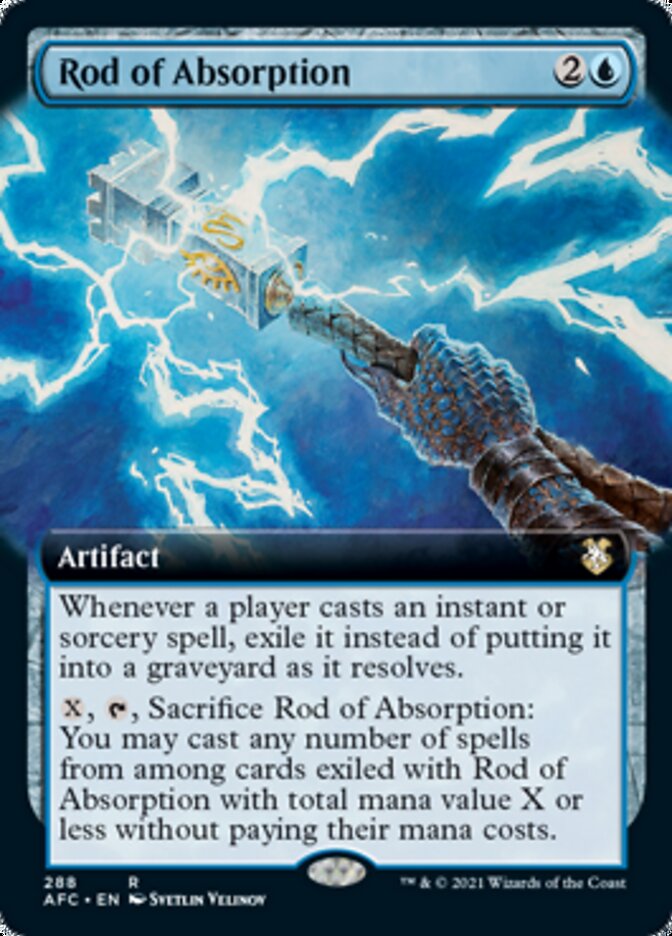Rod of Absorption (Extended Art) [Dungeons & Dragons: Adventures in the Forgotten Realms Commander] | Black Swamp Games