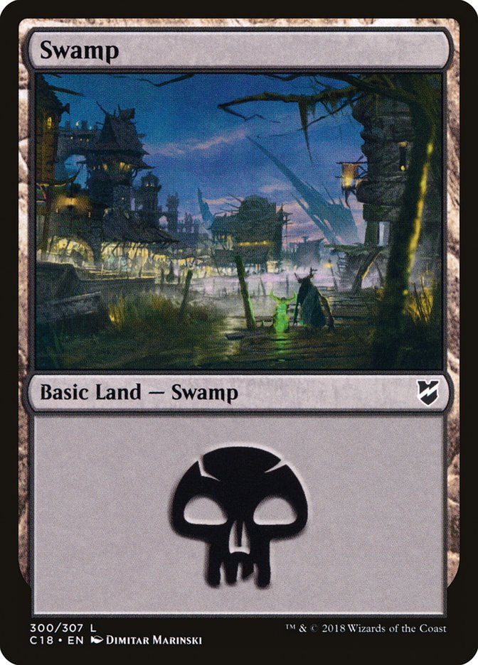 Swamp (300) [Commander 2018] | Black Swamp Games