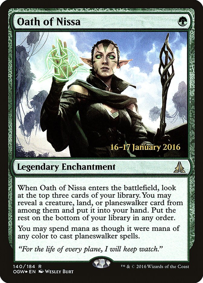 Oath of Nissa [Oath of the Gatewatch Prerelease Promos] | Black Swamp Games
