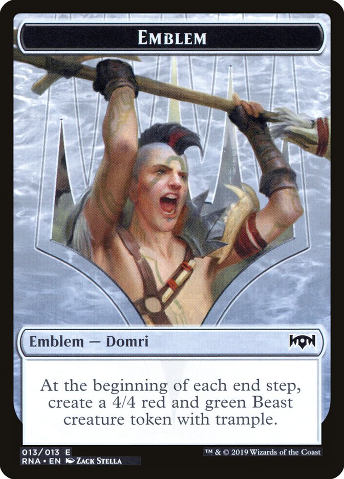 Domri, Chaos Bringer Emblem [Ravnica Allegiance Tokens] | Black Swamp Games