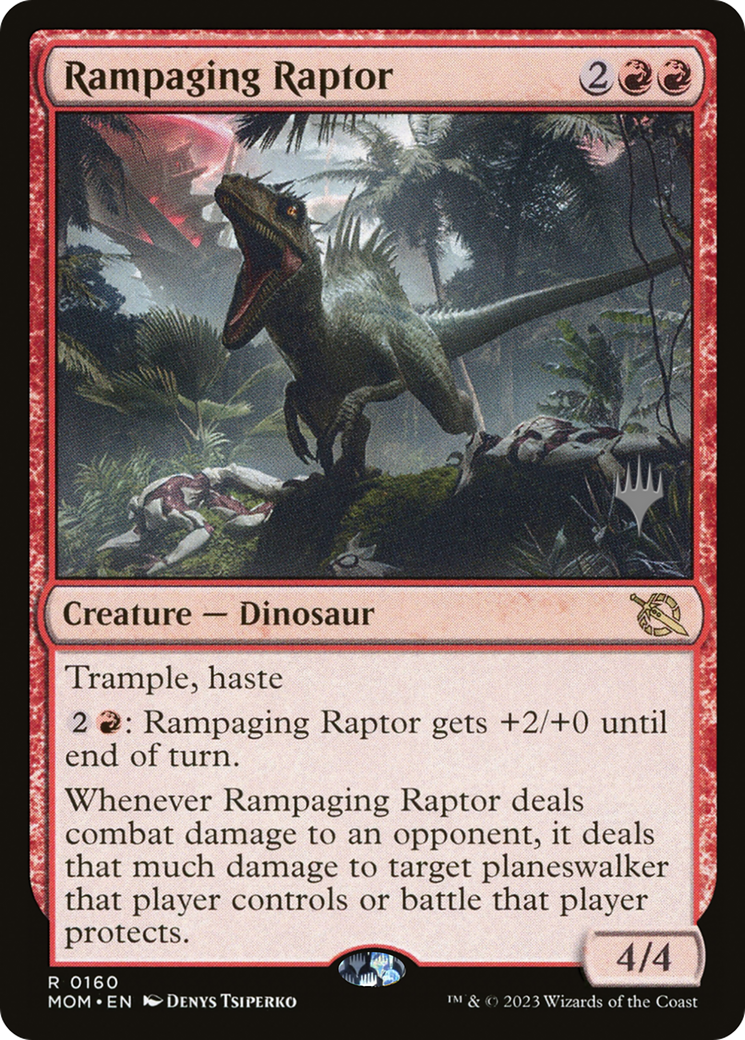 Rampaging Raptor (Promo Pack) [March of the Machine Promos] | Black Swamp Games