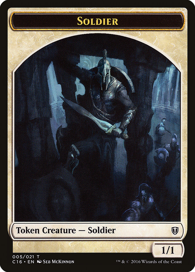 Soldier // Squid Double-Sided Token [Commander 2016 Tokens] | Black Swamp Games
