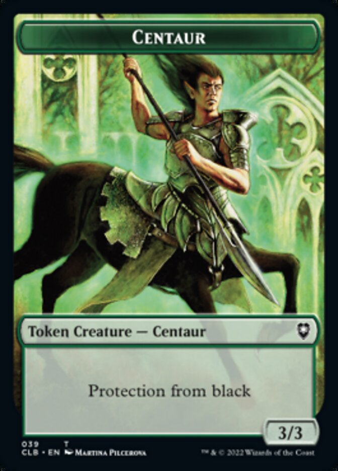 Horror // Centaur Double-Sided Token [Commander Legends: Battle for Baldur's Gate Tokens] | Black Swamp Games