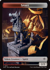 Fractal (0005) // Spirit (0011) Double-Sided Token [Secrets of Strixhaven Tokens] | Black Swamp Games