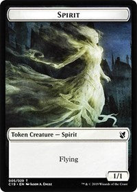 Spirit // Human Double-Sided Token [Commander 2019 Tokens] | Black Swamp Games