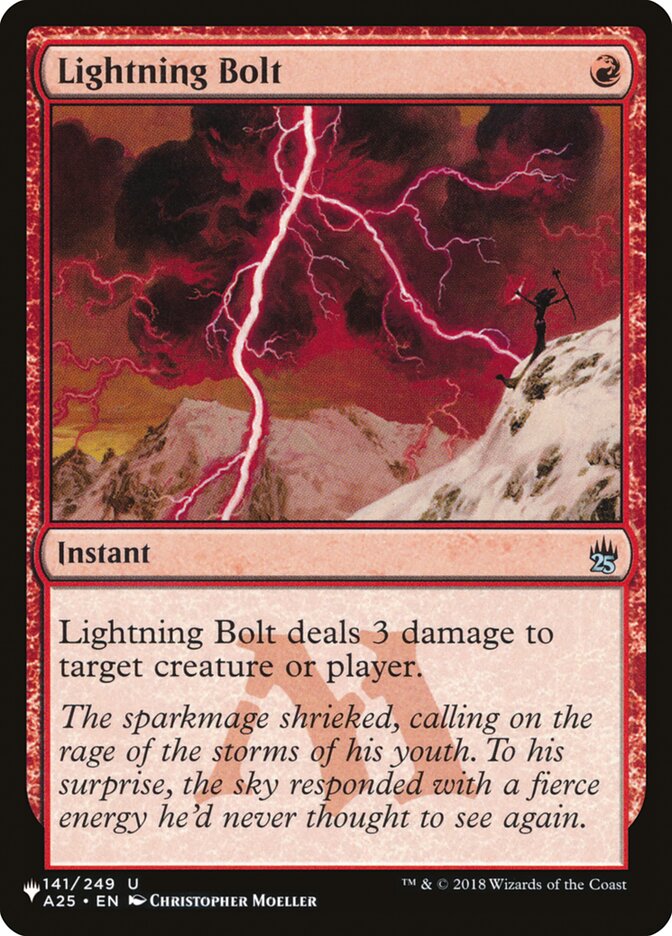 Lightning Bolt (141/249) [The List] | Black Swamp Games