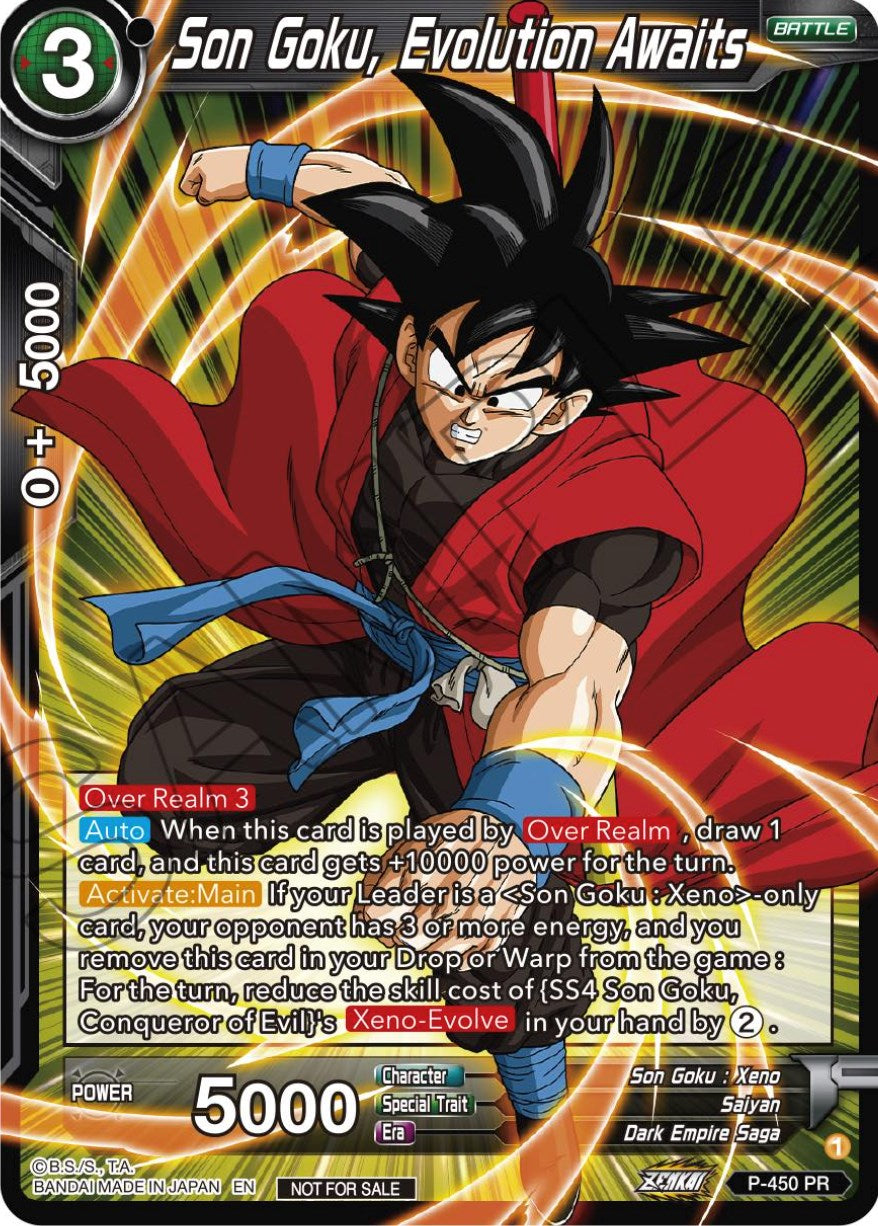 Son Goku, Evolution Awaits (P-450) [Tournament Promotion Cards] | Black Swamp Games