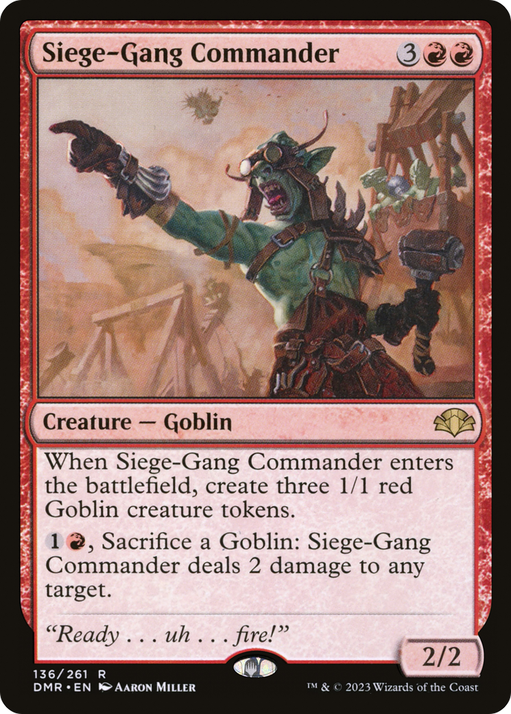 Siege-Gang Commander [Dominaria Remastered] | Black Swamp Games