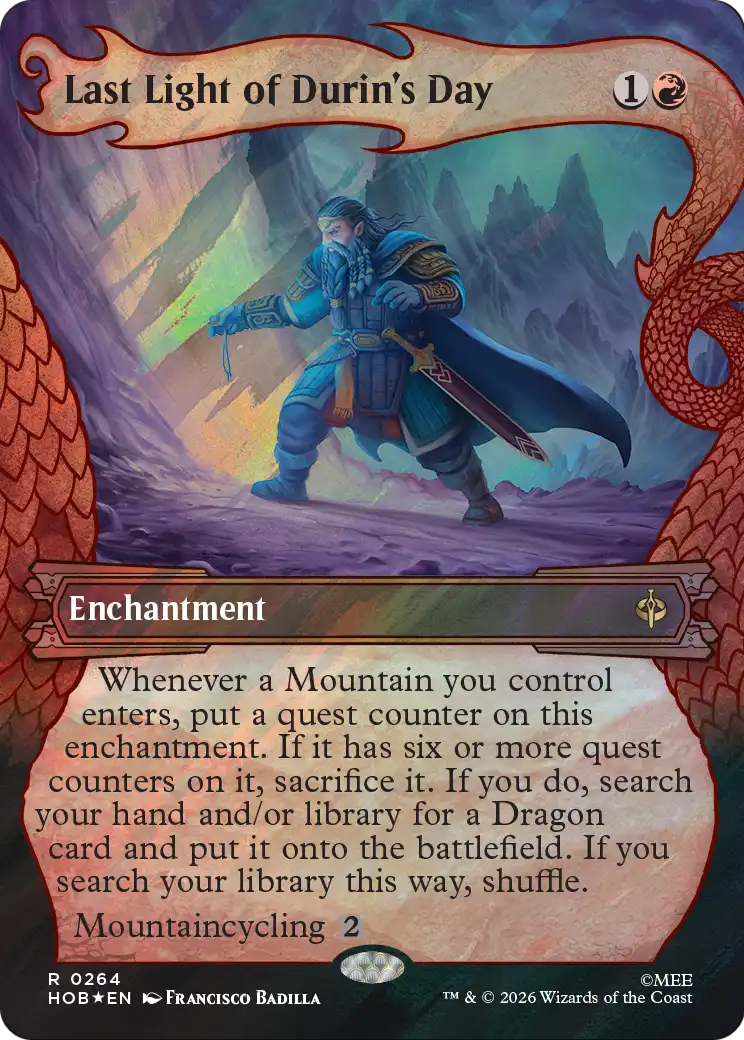 Last Light of Durin's Day (Showcase) (Surge Foil) [The Hobbit] | Black Swamp Games
