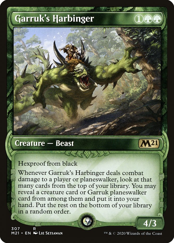 Garruk's Harbinger (Showcase) [Core Set 2021] | Black Swamp Games