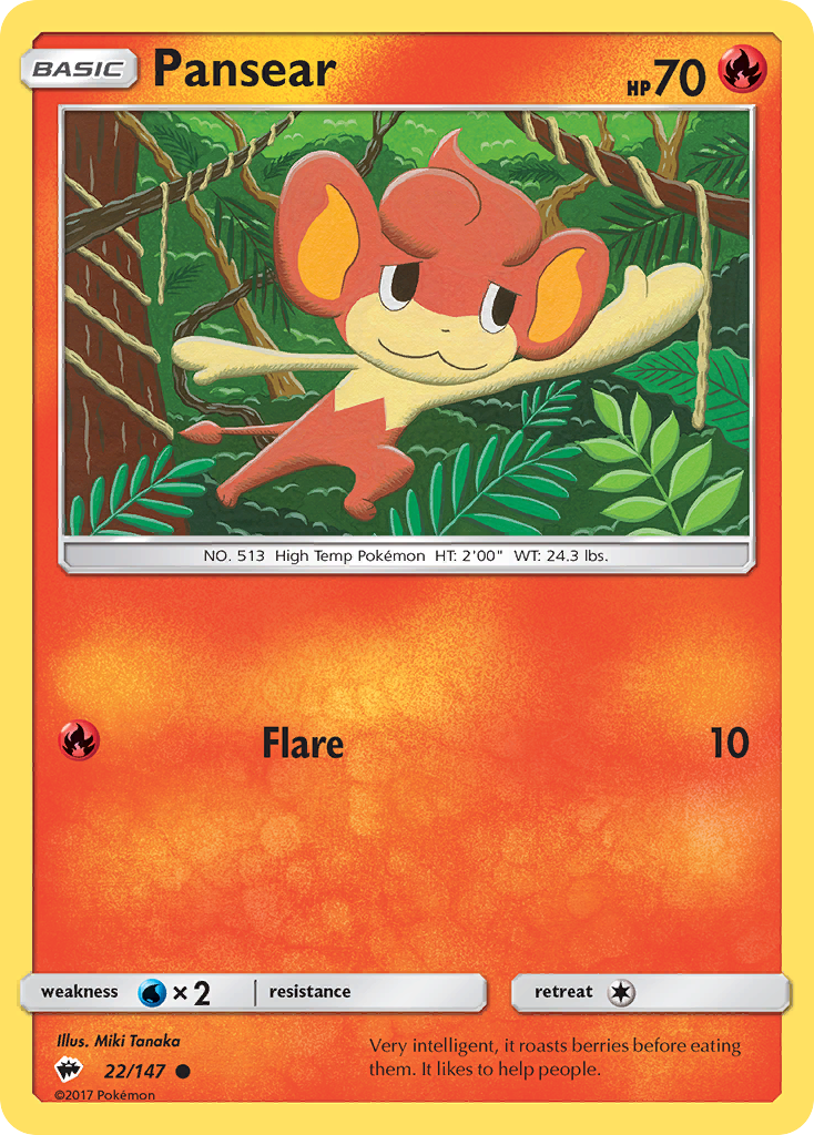 Pansear (22/147) [Sun & Moon: Burning Shadows] | Black Swamp Games