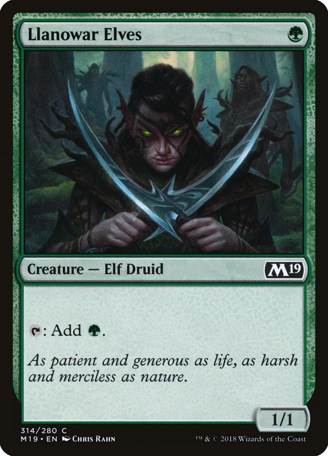 Llanowar Elves [Core Set 2019] | Black Swamp Games