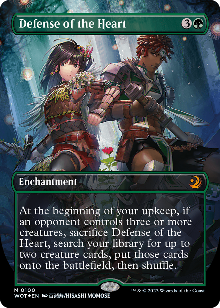Defense of the Heart (Anime Borderless) (Confetti Foil) [Wilds of Eldraine: Enchanting Tales] | Black Swamp Games