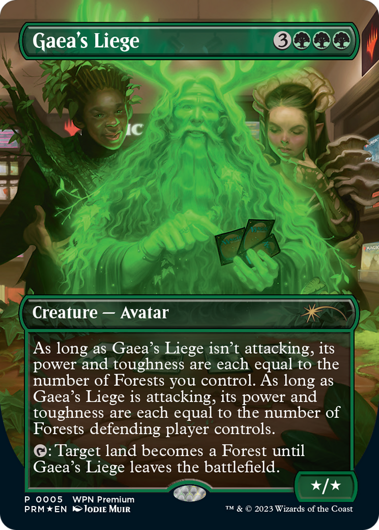 Gaea's Liege (Borderless) [Wizards Play Network 2024] | Black Swamp Games