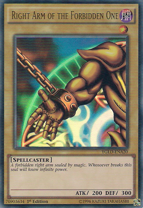 Right Arm of the Forbidden One [YGLD-ENA20] Ultra Rare | Black Swamp Games